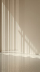 Fototapeta premium Soft Dusty Light on Empty Wall.Desaturated cinematic still.