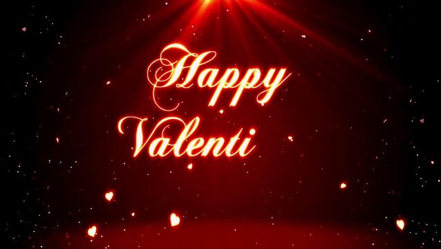 A magical and romantic red background featuring a glowing calligraphic monogram letter h surrounded by floating particles