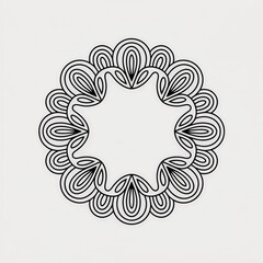 Intricate floral mandala design element