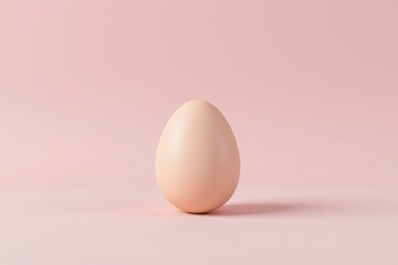 Smooth Beige Egg Soft Pink Background