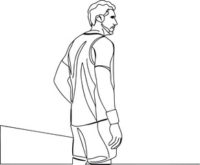 Simple Man Line Art Style