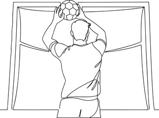 Sports Player Line Drawing