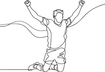 Simple Line Art Running Man