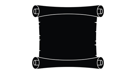 A striking visual of an ancient scroll with decorative ends presented as a silhouette © nhpvect02