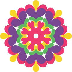 Colorful Floral Mandala Design for Women's Day Celebration, Festive Abstract Pattern Art