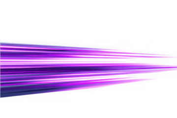 Purple light streak isolated on transparent background
