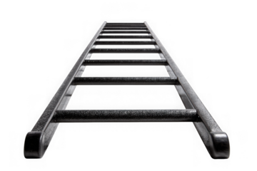 Metal ladder isolated on transparent background