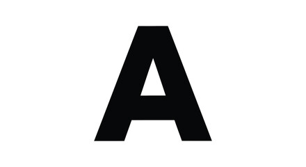 A striking black and white image displaying a bold capital letter a a strong silhouette