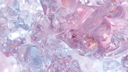 Fototapeta premium Colors of Crystals With Light Reflections in a Close-Up View Showcasing Different Shapes
