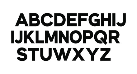 a complete display of capital letters from the english alphabet in black silhouette © AL-AMIN