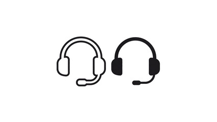 Customer Support Headset Icon Isolated Transparent Background, Call Center and Online Service Communication, PNG