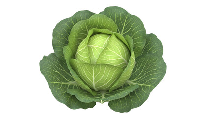 fresh green cabbage vegetable 3d icon isolated on transparent background healthy food cooking concept.png
