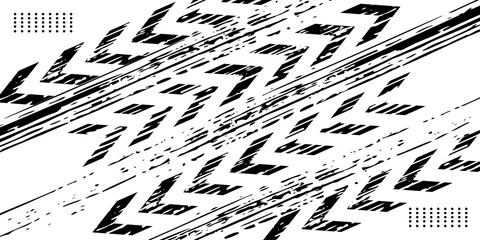 Black and white tire track background for rally, drift, motocross, off-road, and other motorsports. © SYAIFUL ANWAR