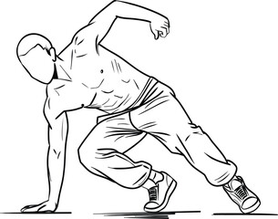 Breakdance Street Dancer Performing Floor Move