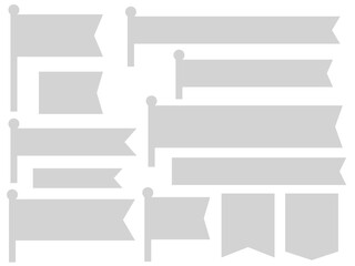 旗の形のフレームのセット