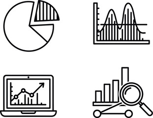 Data analysis and visualization icons