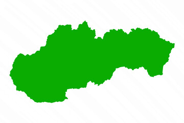 Obraz premium Green Vector Map of Slovakia Country