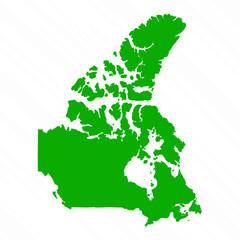 Obraz premium Green Vector Map of Canada Country