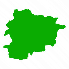 Obraz premium Green Vector Map of Andorra Country