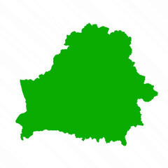 Obraz premium Green Vector Map of Belarus Country