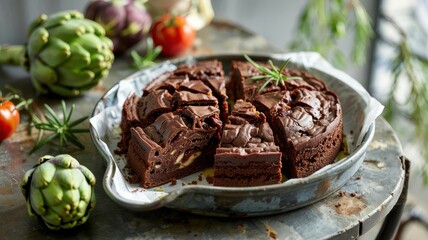A dish of Greek cuisine.
 Chocolatopita (Greek: &Sigma;&omicron;&kappa;&omicron;&lambda;&alpha;&tau;ό&Pi;&iota;&tau;&alpha;) is a moist chocolate cake based on olive oil.