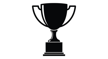 Obraz premium A striking black and white image of a classic trophy design in a silhouette