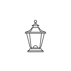 Vector illustration icon vector illustration of a simple outdoor lantern with a finial on top isolated on white background for design and decoration purposes easily