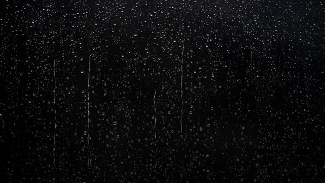 Falling Raindrops on the window - Seamless Loop. Set Blend mode to Screen
