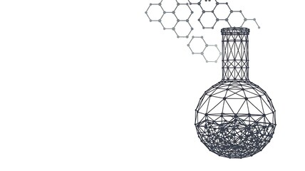 Abstract geometric wireframe science and design concept
