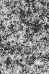 Winter snow on tarmac road surface macro closeup