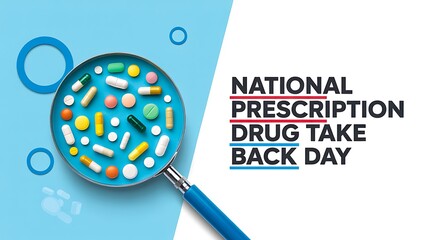 National prescription drug take back day medical awareness illustration
