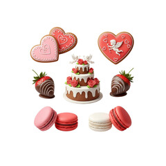 Sweet Valentine's Day treats and cake