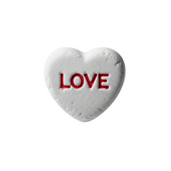Love heart candy on Transparent Background