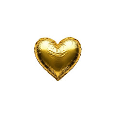 Golden Heart Candy isolated on Transparent Background