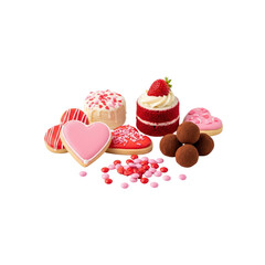 Valentine's day sweets and cookies