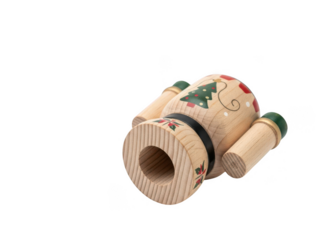 Decorative wooden whistle toy with christmas theme