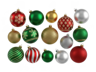 Vibrant christmas baubles collection - festive decorations