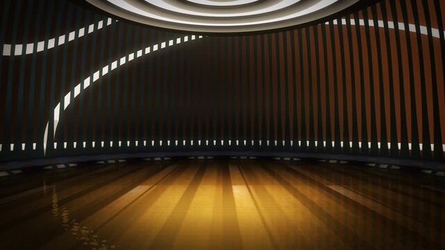 Basketball stage, virtual studio background. VR stage set, perfect for sports news, shows, events or live broadcasts. A backdrop video loop, to use with green screen