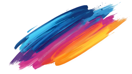 Vibrant colorful brush strokes on black background