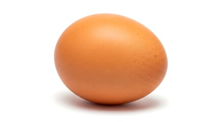 Obraz premium Brown egg on white background.