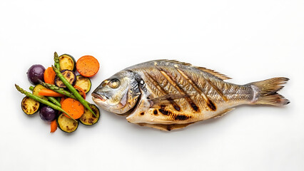 Fresh fish with assorted vegetables
