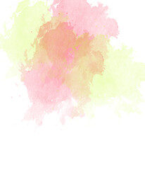Fototapeta premium Pastel Multicolor Watercolor Paint Splash Abstract Isolated On Transparent Background