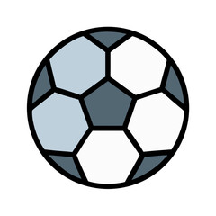Fototapeta premium Minimalist illustration of a classic soccer ball featuring light and dark gray panels Vector