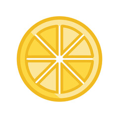Obraz premium Bright and refreshing stylized lemon slice illustration perfect for summer designs and healthy lifestyle themes Vector