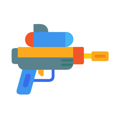 A vibrantly colored children's toy water gun with a playful design, ready for summer fun Vector