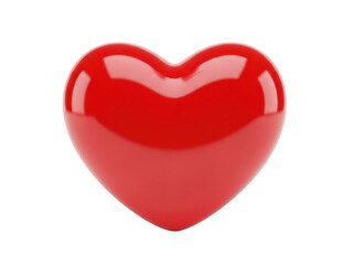 Fototapeta premium Bright red heart shape isolated on transparent background