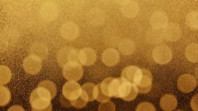 Golden light bokeh transition with soft glowing circles in warm tones