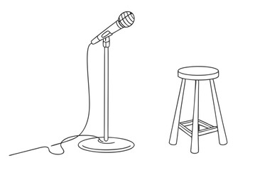 Line drawing Himalaya Mount Everest landmark mountain illustration