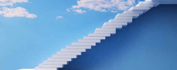 White Stairs to Sky A Journey to Success, aspiration , growth
