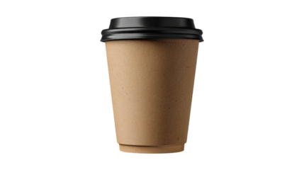 Takeaway coffee cup mockup disposable cardboard to go blank with black lid design